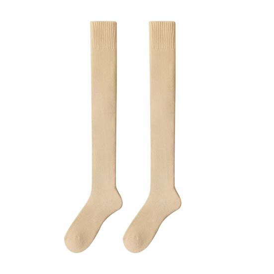 1 пара женских зимних носков, плюшевые гольфы, нескользящие однотонные теплые утолщенные чулки, теплые носки для разных случаев