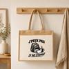 Sac cabas - PLANETEE - J'peux pas minimaliste - Toile de jute &amp; coton - 21 L (43×33×21 cm) - Anses coton 65 cm