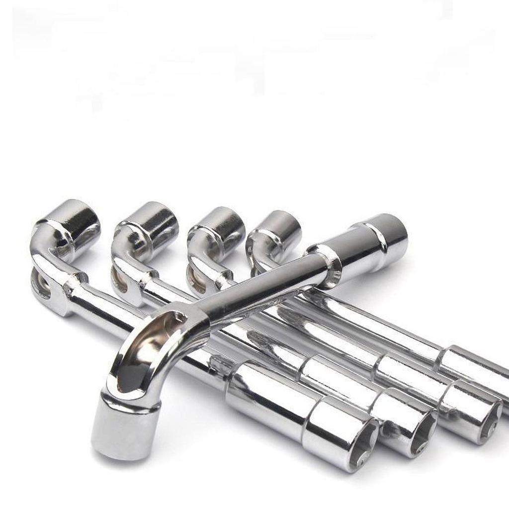 6x L Type Injector Line Socket Wrench Set 1/2" Drive Hand Tool Dismantling Professional 12 14