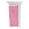 1:12 кукольных деревянных дверей, изысканная миниатюрная модель мебели для дверей, ролевые игры, игрушка, розовый