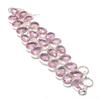 Pink Kunzite Gemstone 925 Sterling Silver Bracelet 7-8"