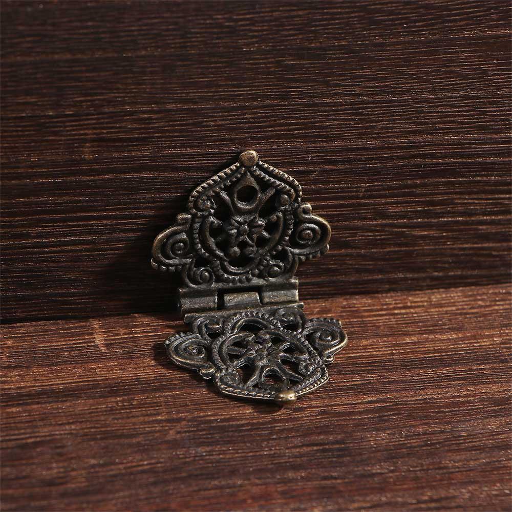 Cabinet DIY Zinc Zinc Alloy Mini Vintage Lace Antique Butt Hinges Hollow Flower Furniture Hardware