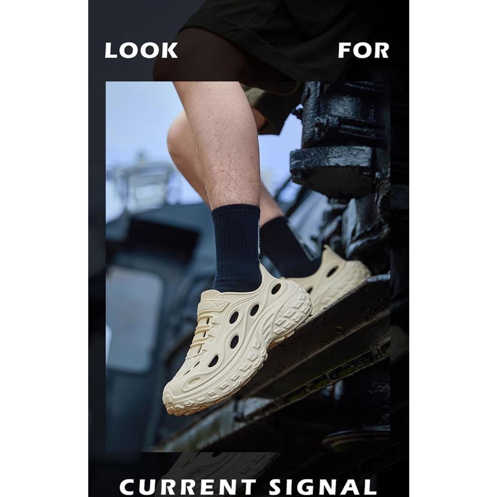 Тапочки для занятий спортом на открытом воздухе с ощущением какашки, мужская летняя водонепроницаемая нескользящая мягкая подошва с дышащей сумкой и перфорированной обувью из ЭВА