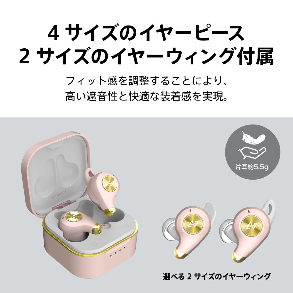 AVIOT Wireless Noise Interchangeable Ear True Wireless Bluetooth Single Ear Up to 34 Hours Cute Ambient Sound IPX4 Waterproof TE-D01q2 Earphones,