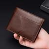 Мужской кошелек из натуральной кожи - многофункциональный антисканирующий кошелек с несколькими отделениями для карт и купюр