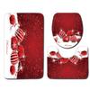 3Pcs Christmas Mat Sets Santa Claus Non Slip Mat Bathroom Doormat Toilet Seat Cover U Shaped Toilet