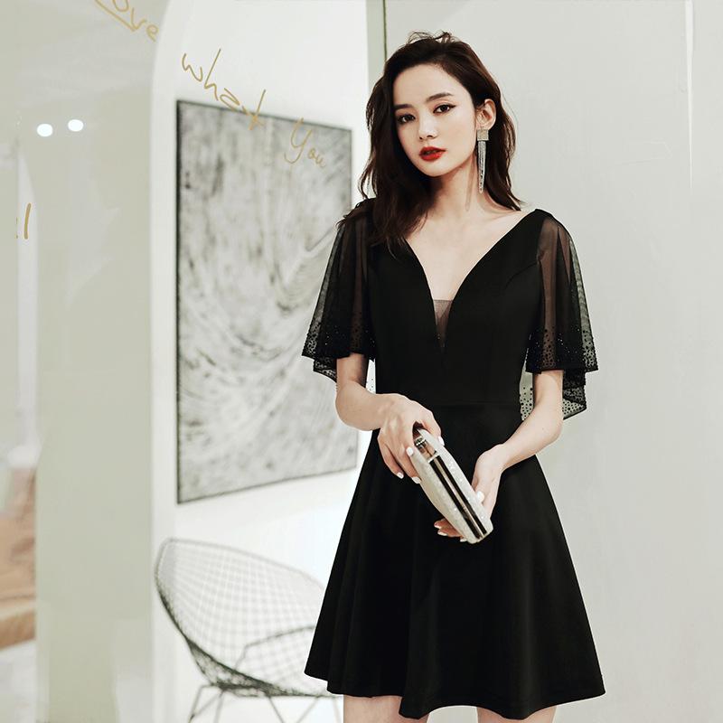 Новый банкетный модный темперамент тонкое платье короткое платье-слово ночной клуб светская львица ежегодная встреча юбка