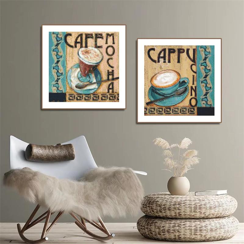 5D Diamond Painting Coffee Cup Creative Picture Kitchen DIY Decoration Full Diamond Embroidery Cross Stitch Kit Rhinestone Photo