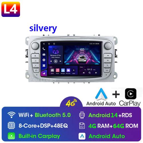 Android 14 для Ford Focus mk2 S-Max Mondeo Galaxy C-Max автомобильное радио Carplay GPS мультимедийный видеоплеер DSP AHD DVR 2din стерео