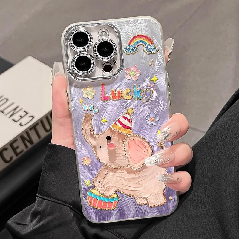 Women's Feather Gauze Apple 16 Pro Max Phone Case 15 Pro Niche 14 Plus High-end Feel 13 Full Coverage Soft Case 12