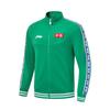 Li Ning Table Tennis Series Letter Stripe Zipper Stand Collar Sweatshirt Unisex Sweatshirt Dark-Green AWDT645-3