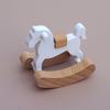 Doll House Accessories Rocking Wooden Trojan Horse Smooth Surface Anti-crack Good Detail Photo Prop Dollhouse Miniature Dollhouse Toy