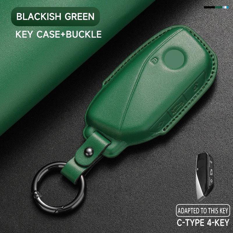 Leather Remote Control Car Key Cover Protection Case for BMW X6 X5 X3 F20 F30 F34 E60 E90 F10 E34 E36 G30 F15 F16 1 3 5 7 Series