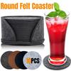 10PCS Felt Coaster Set 10cm Round Anti Scalding Heat Resistant Drink Mug Plate Placemats Table Protector Pad Kitchen Accessories