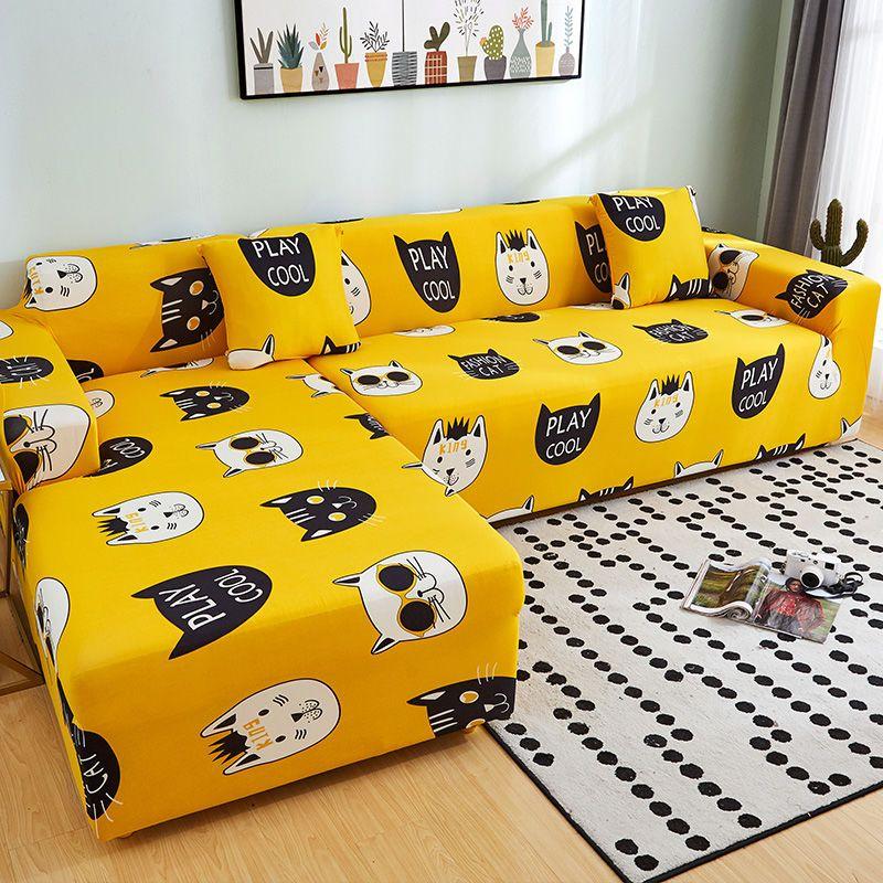 Чехол на подушку для дивана с геометрическим принтом, защита для мебели, L-образный угловой чехол для кресла, эластичный чехол для дивана для гостиной, дома