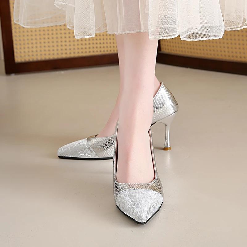 Женские туфли на высоком каблуке, модные туфли-лодочки для женщин, с заостренным носком и тонким каблуком, женские туфли в клетку Zapatos