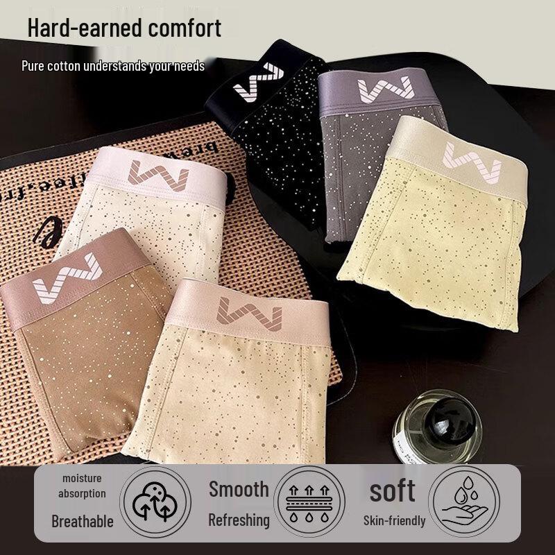 Мужские антибактериальные хлопковые боксеры-брифы FitonTon 10A (Новый стиль 2025 г.)