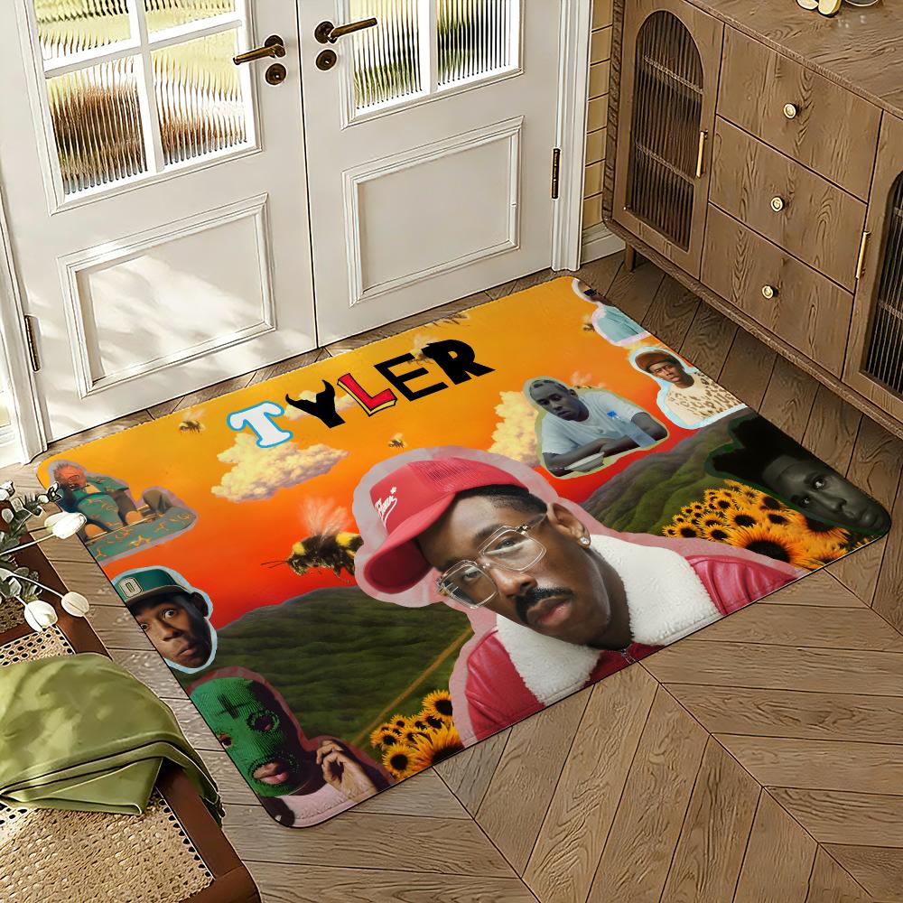 Крулая напольная подстилка от T-tyler Creator, мягкая, утолщенная, впитывающая, нескользящая, для спальни, гостиной, прихожей, декора дома, фланелевые коврики