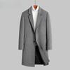 Autumn and Winter Men's Woolen Coat Medium and Long Suit Collar Cotton Thickened Woolen Coat Men's Coat
