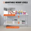 Stainless Steel Work Prep Table Commercial Worktable Food Prep 30x72x34in