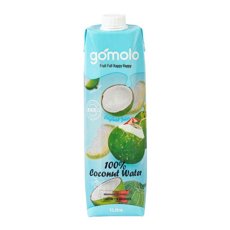 Gomolo 100% NFC Тайская кокосовая вода, 1 л, 4 упаковки