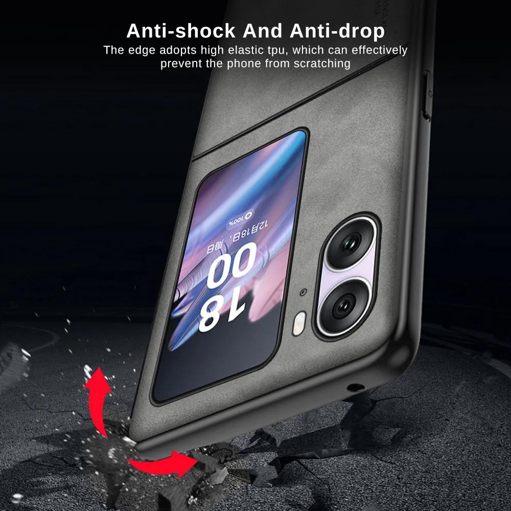 Lambskin Leather Case For OPPO Find N2 N3 Flip 5G FindN2 N3 Flip CPH2437 PGT110 Camera Shockproof Soft Bumper Cover Coque