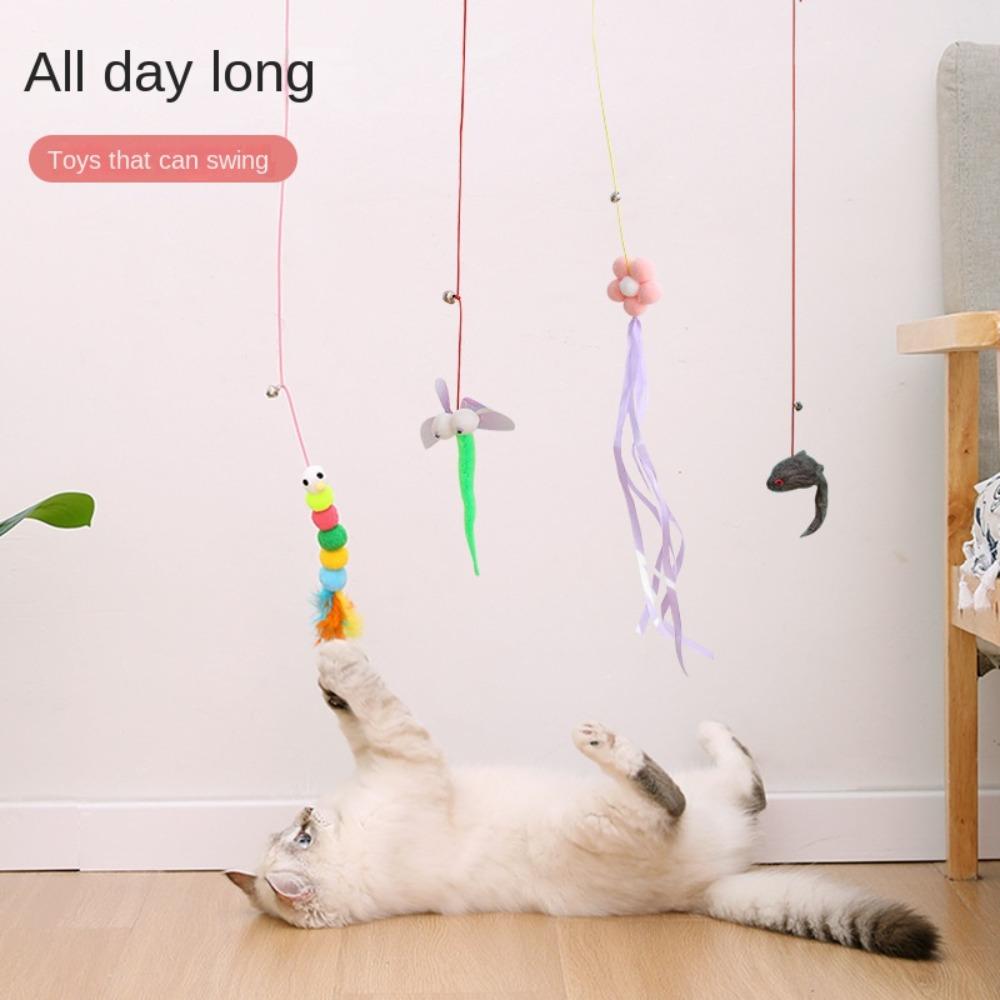 Self -hi Hanging Cat Toy Funny Stick Kitten Hanging Swing Fashion Pet Play Cat