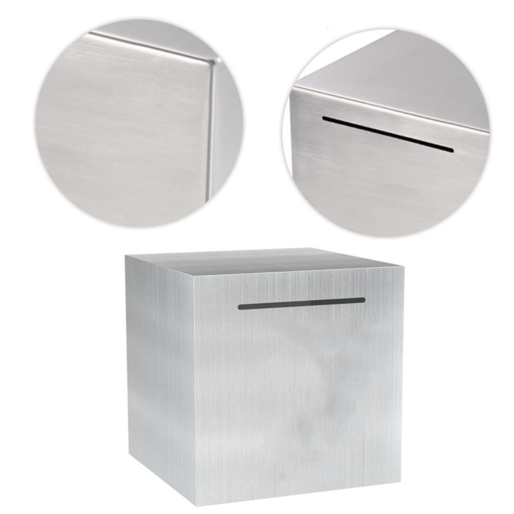 Solid For Kids/Adults Stainless Steel Jar Safe Box Piggy Bank Money Bank Box Money Savings Bank