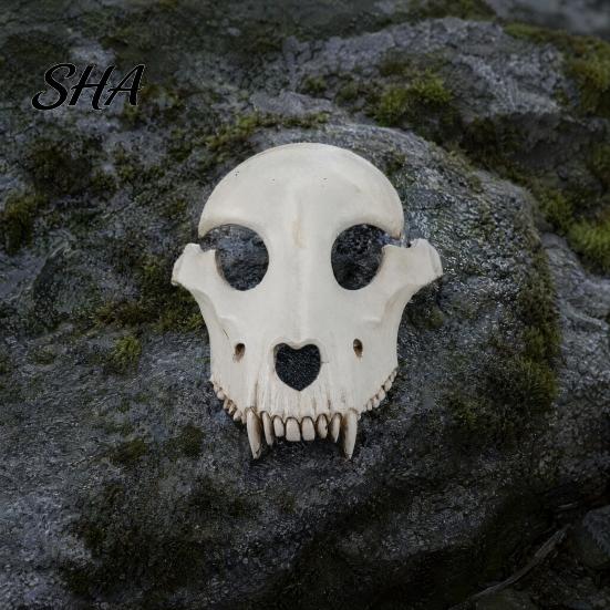 Realistic Sheep Skull Masque Halloween Head Masque, Full Face Cosplay Accessory, Spooky Scary Animal for Masquerade Party 3D