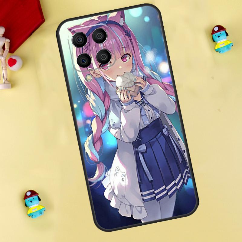 Чехол Minato Aqua Hololive для Samsung Galaxy M35 M55 M15 M11 M12 M13 M14 M06 M16 M36 M56 M31 M53 M32 M52 M34 M54