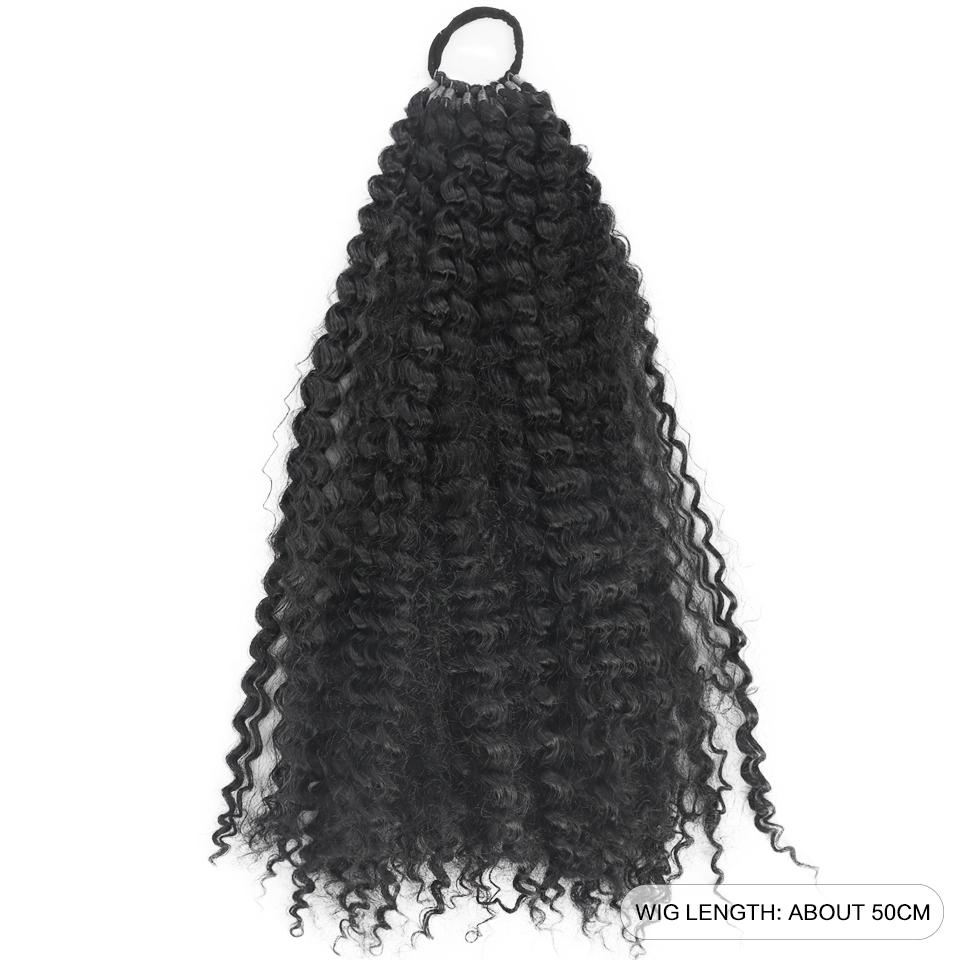 Небольшие вьющиеся длинные волосы для наращивания в виде конского хвоста, резинка, синтетические термостойкие волокна, наращивание в виде конского хвоста, черный, красный, коричневый, женский парик