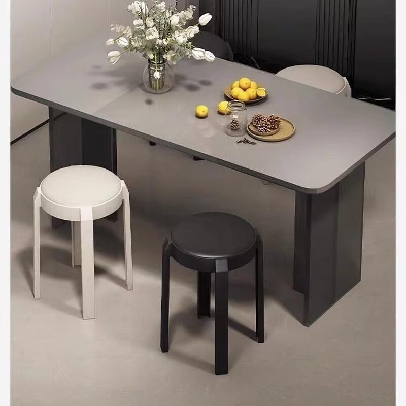 HUIHUADU Современный Штабелируемый Мягкий Круглый Стул