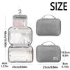Compact Portable Hanging Toiletry Bag Handbag Waterproof Cosmetic Bag Foldable Large Capacity Wash Bag Bathroom Supplies