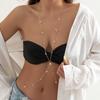 Sexy Body Beach Chain Bikini Crossed Waist Belly Slim Chest Chain Harness Bra Halter Sequins for Women Body Jewelry