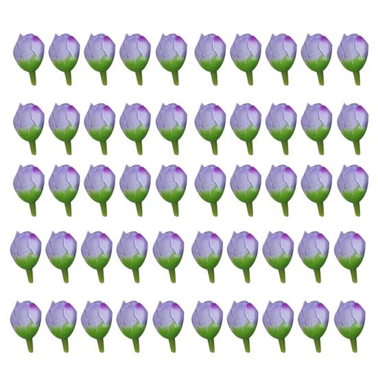 50Pcs 2cm Fake Roses Bud Artificial Flower Wedding Bride Bouquet DIY Party Decor