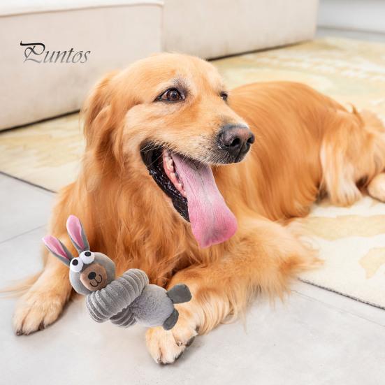 Плюшевая игрушка для домашних животных, устойчивая к укусам, чистка зубов, жевательная игрушка, мультяшная лиса, утка, кролик, плюшевая игрушка, забавная растягивающаяся игрушка для маленьких домашних животных