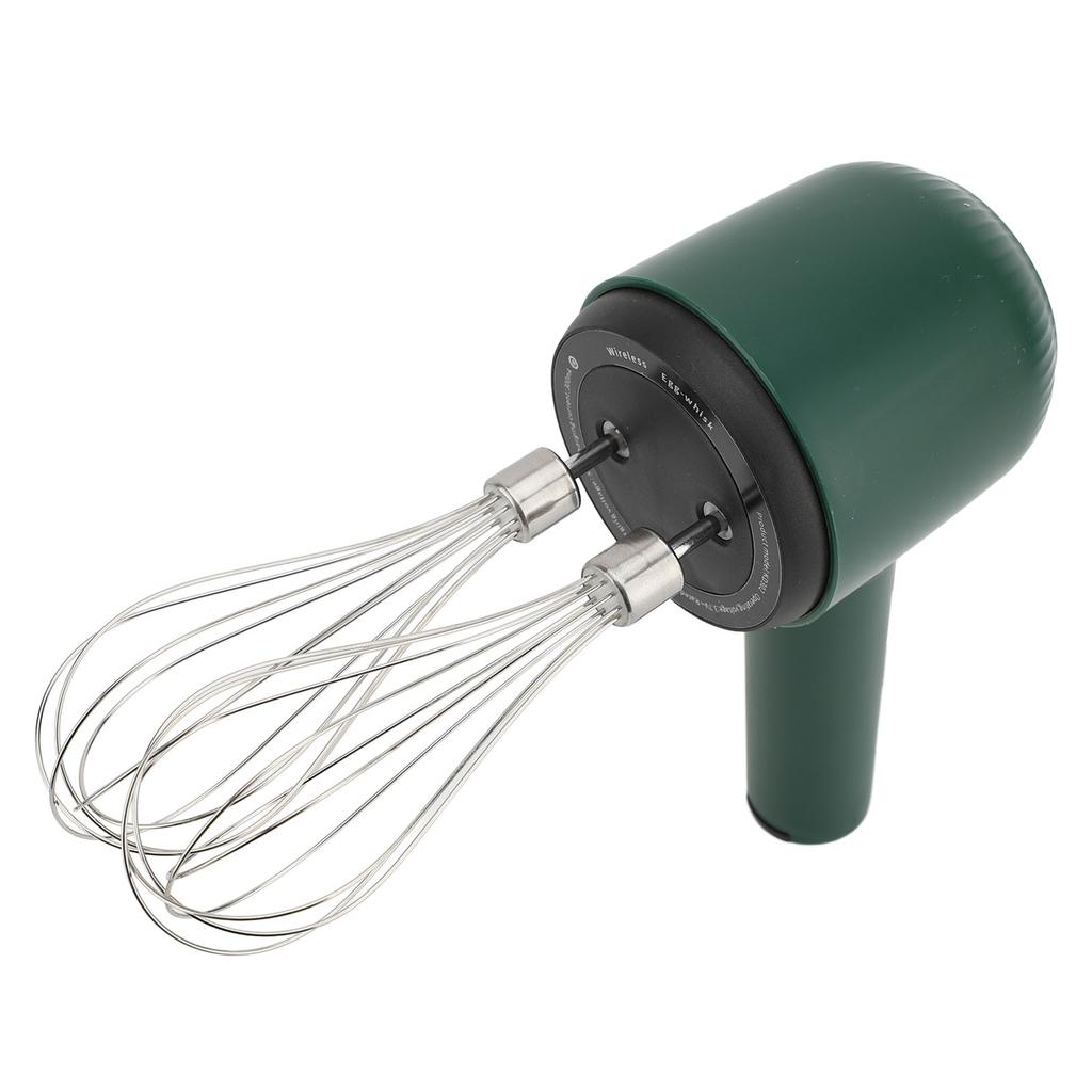 Беспроводной электрический ручной миксер с 2 венчиками, 1200 мАч, с зарядкой через USB, из нержавеющей стали