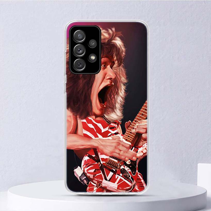Eddie Van Halen Graphic Guitar Soft Case For Samsung Galaxy A15 A14 A13 A12 A55 A54 A53 A52 Phone Cover A35 A32 A33 A25 A23 A22