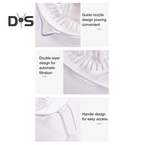 Соковыжималка для цитрусовых и лимонов, ручная соковыжималка с мерным стаканом и теркой, экономящая место кухонный инструмент для сока, измельчения чеснока, отделения яичного желтка