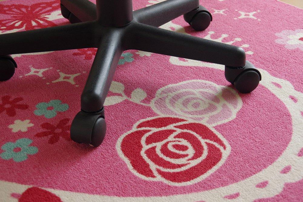 Ikehiko Corporation Ikehiko Desk Carpet Girls Heart Pattern Carry Two Pink 133 x 170cm Approx. #4720339