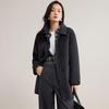 Shangdoubila Women's Pure Wool Toggle Mid-Length Coat