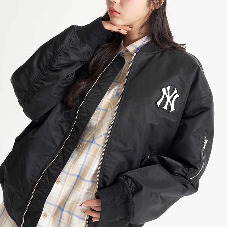 Новые пуховики с базовым логотипом MLB, унисекс, черные 3AJPB0321-50BKS