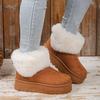Fashion 2024 Winter New Casual Round Toe Women Slip-on Platform Snow Boots Women Outdoor Fashion Ankle Short Boots Shoes for Women