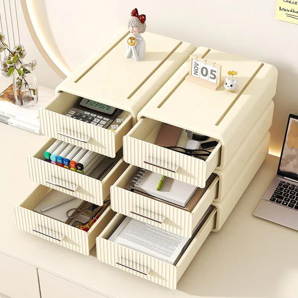 Однослойный настольный ящик для хранения, пластиковый офисный шкаф для хранения, канцелярский стол, органайзер для кухни
