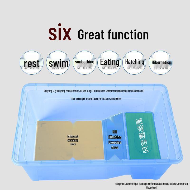 Черепашья вилла: Большой аквариум с платформой для грения, дренажем и защитой от побега