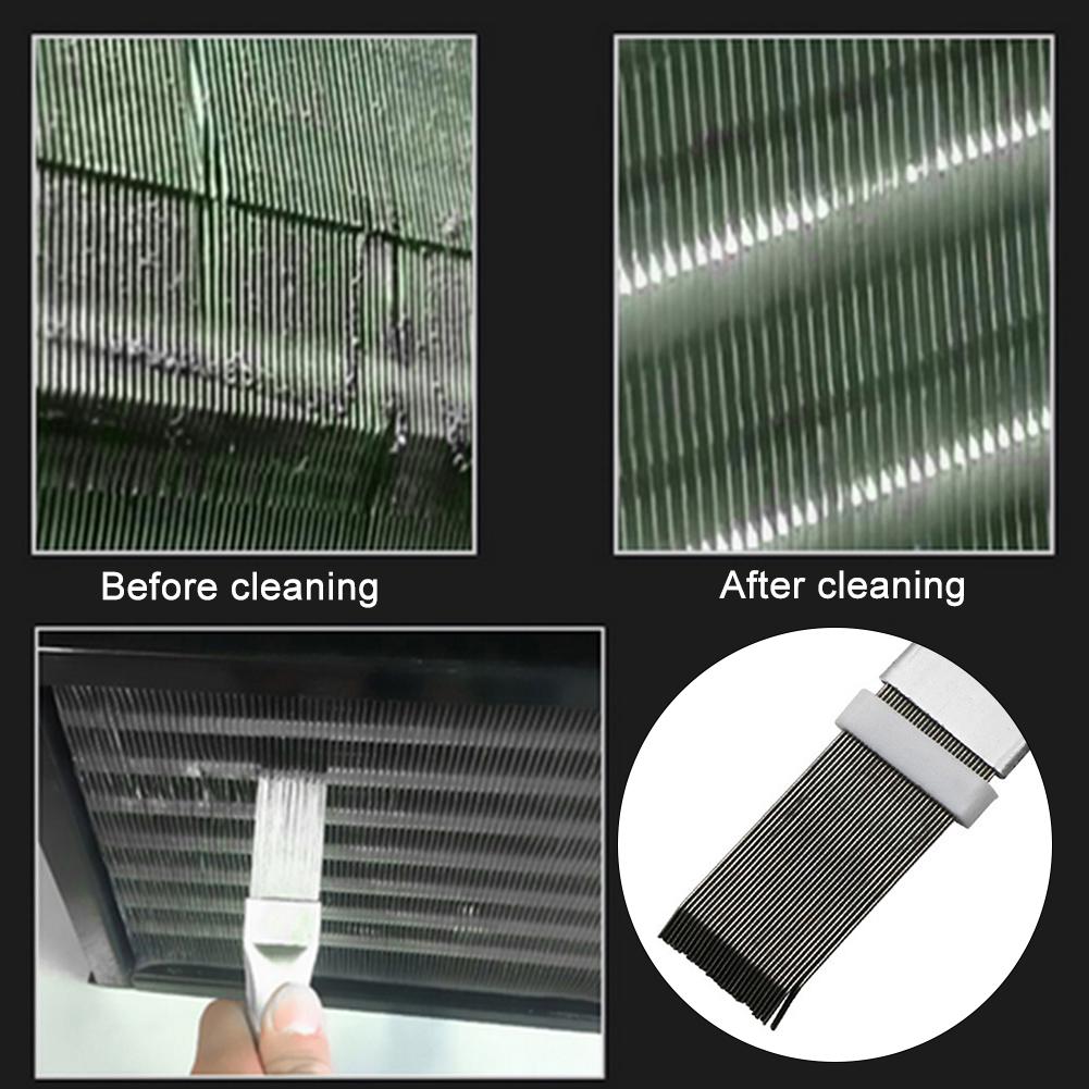 Univers Air Conditioning Fin Comb Plastic/Stainless Steel Condenser Radiator Fin Brush Fin Comb Kits Repair Cleaning Tools