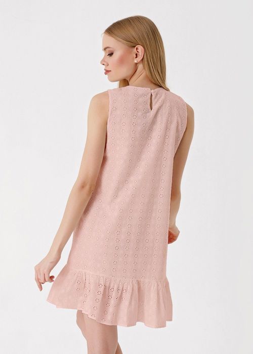 MT Одежда - Розовое струящееся платье без рукавов 40