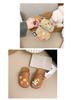 2025 Милые мультяшные детские сандалии Birkenstock с толстой подошвой Shin-chan: Нескользящие ретро закрытые тапочки для мальчиков и девочек.