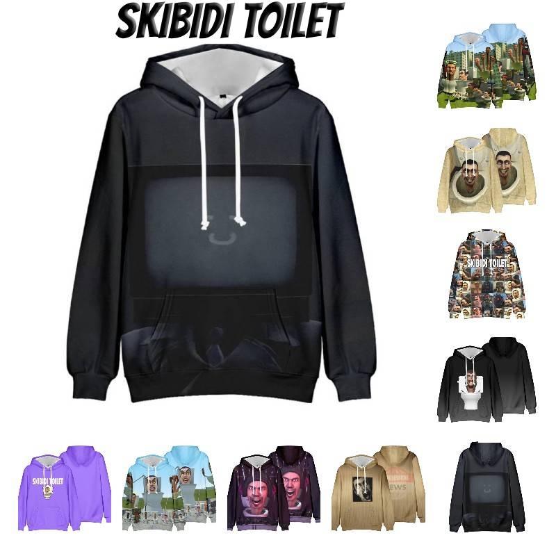 Skibidi Toilet Funny Casual Hooded Sweatshirt Creative Game Print Multiple Styles To Choose From
