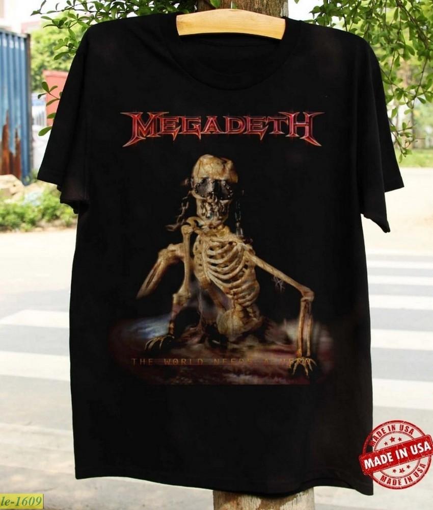 Megadeth the World needs a hero Black Unisex Tshirt Size S5XL Unisex T-Shirt